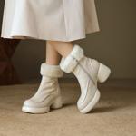 Elegant Handcrafted Genuine Leather Women's Shoes - Luxury Craftsmanship(EcqiH-6182)