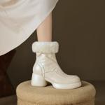 Elegant Handcrafted Genuine Leather Women's Shoes - Luxury Craftsmanship(EcqiH-6182)