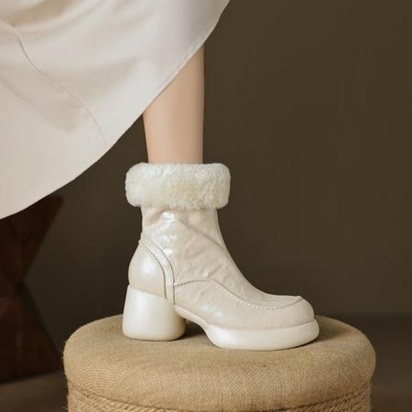 Elegant Handcrafted Genuine Leather Women's Shoes - Luxury Craftsmanship(EcqiH-6182)