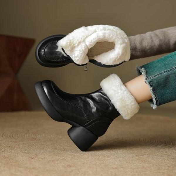 Elegant Handcrafted Genuine Leather Women's Shoes - Luxury Craftsmanship(EcqiH-6182)