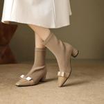 Luxurious Handmade Leather Women's Shoes with Craftsmanship(EcqiH-6892)