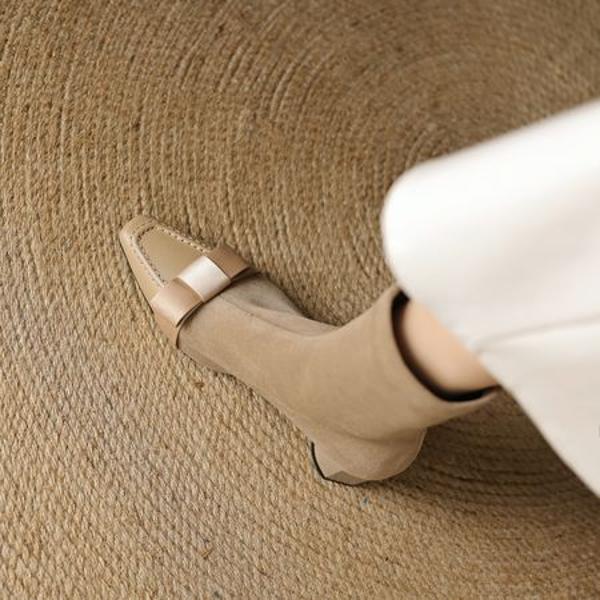 Luxurious Handmade Leather Women's Shoes with Craftsmanship(EcqiH-6892)