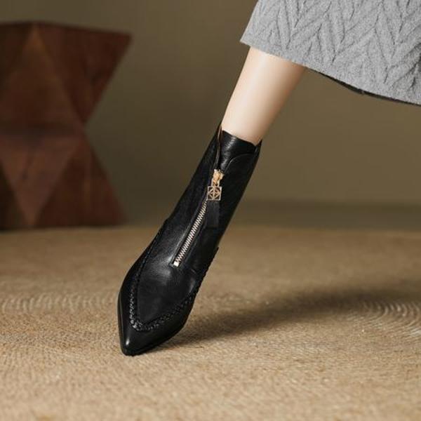 Elegant Handmade Leather Women's Shoes: Exquisite Craftsmanship & Luxury Quality(EcqiH-6215)