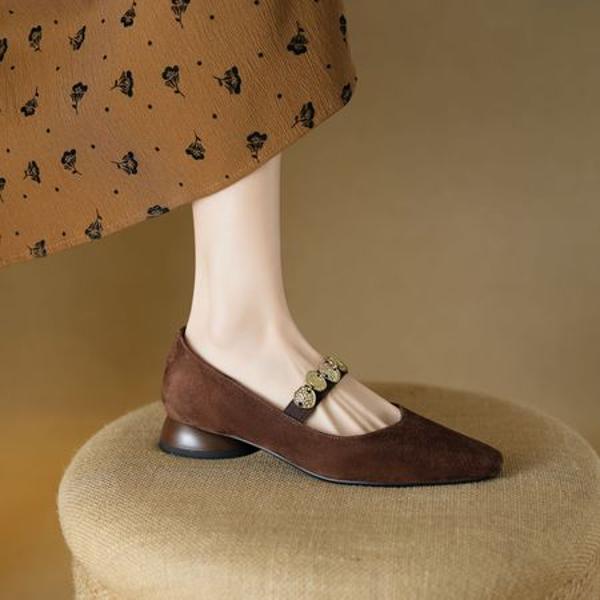 Luxury Handcrafted Leather Women's Shoes with Exquisite Craftsmanship(EcqiH-6225)