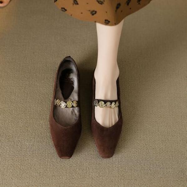 Luxury Handcrafted Leather Women's Shoes with Exquisite Craftsmanship(EcqiH-6225)