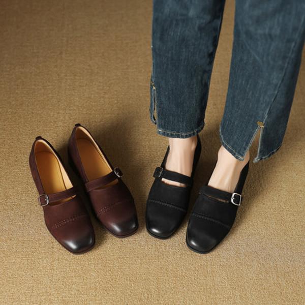 Elegance in Every Stitch: Luxurious Handmade Leather Women's Shoes(EcqiHY-7052)