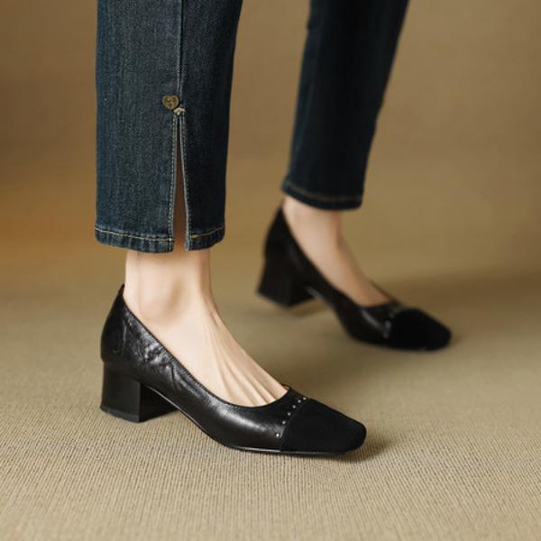 Elegance Redefined: Handcrafted Genuine Leather Women’s Shoes(EcqiHY-7050)