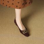 Handcrafted Luxury Leather Women's Shoes - Elegant Quality Craftsmanship(EcqiHL-7008)