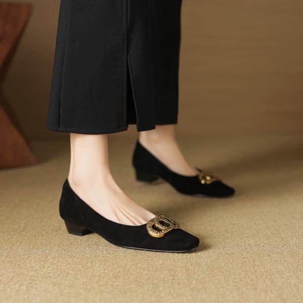 Handcrafted Luxury Leather Women's Shoes - Elegant Quality Craftsmanship(EcqiHL-7008)