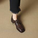 Handcrafted Luxury Leather Women's Shoes: Elegance in Every Stitch(EcqiH-7186)
