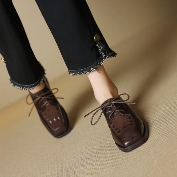 Handcrafted Luxury Leather Women's Shoes: Elegance in Every Stitch(EcqiH-7186)