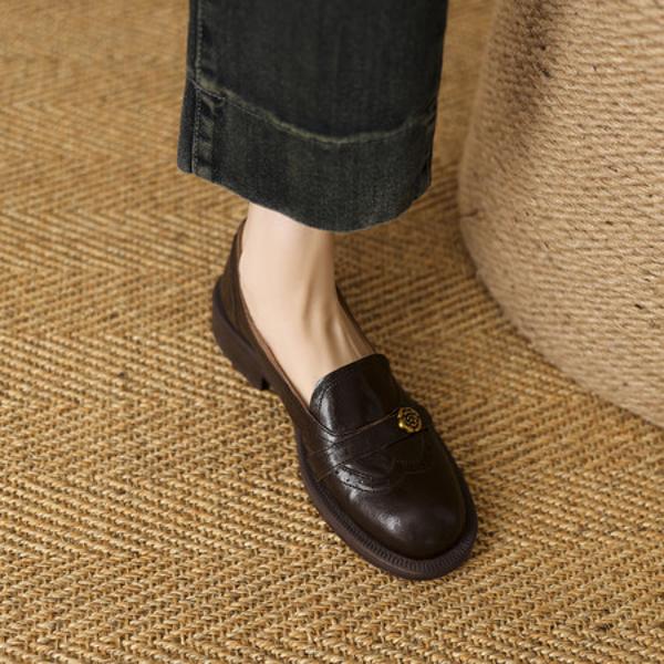 Elegant Handcrafted Leather Women's Shoes of Luxury(EcqiH-7090)