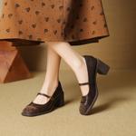 Handcrafted Leather Women's Shoes: Elegance in Every Stitch(EcqiH-7258)