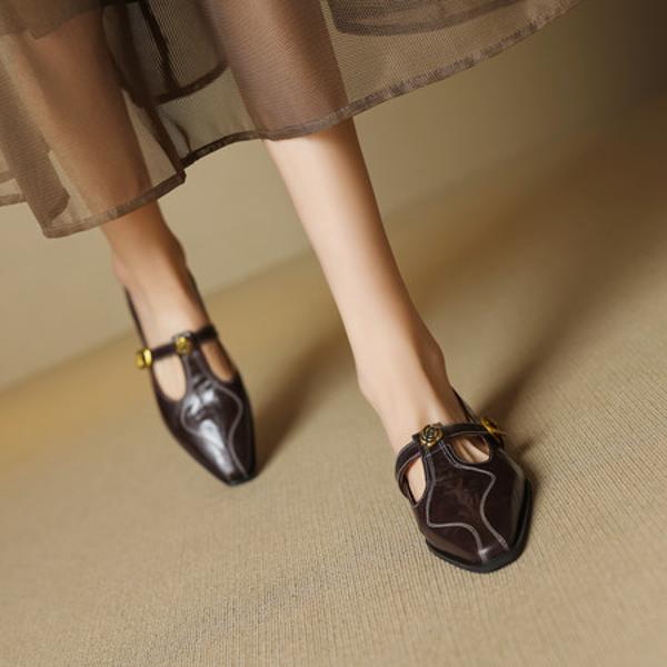 Handcrafted Leather Women’s Shoes: Luxury and Elegance(EcqiH-7251)