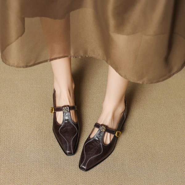 Handcrafted Leather Women’s Shoes: Luxury and Elegance(EcqiH-7251)