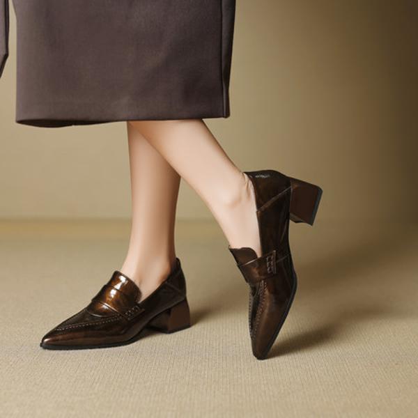 Elegant Handcrafted Genuine Leather Women's Shoes - Luxury Craftsmanship & Quality(EcqiH-7260)