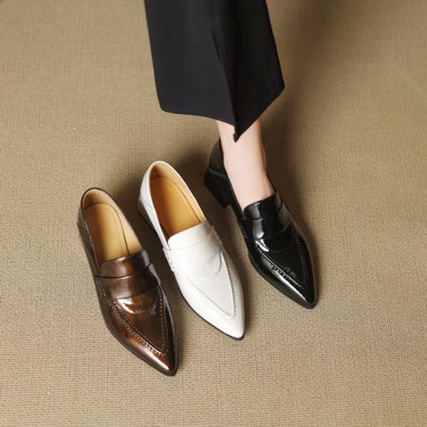 Elegant Handcrafted Genuine Leather Women's Shoes - Luxury Craftsmanship & Quality(EcqiH-7260)