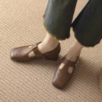 Elegant Handcrafted Genuine Leather Women's Shoes of Luxury Quality(EcqiHL-7019)