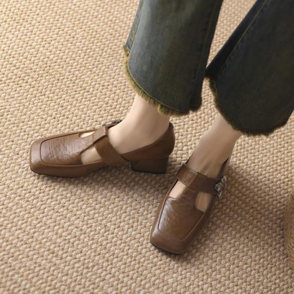 Elegant Handcrafted Genuine Leather Women's Shoes of Luxury Quality(EcqiHL-7019)