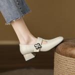 Elegant Handcrafted Genuine Leather Women's Shoes of Luxury Quality(EcqiHL-7019)