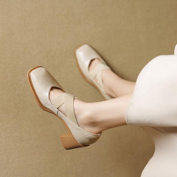 Handcrafted Luxury Leather Women’s Shoes: Elegance Redefined(EcqiH-7241)