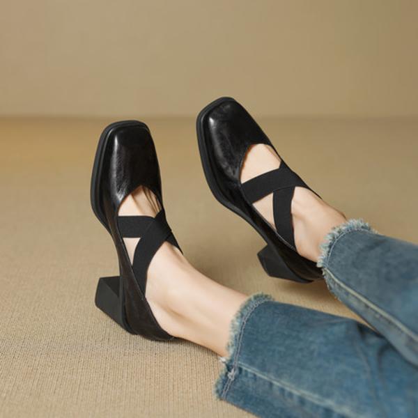 Handcrafted Luxury Leather Women’s Shoes: Elegance Redefined(EcqiH-7241)