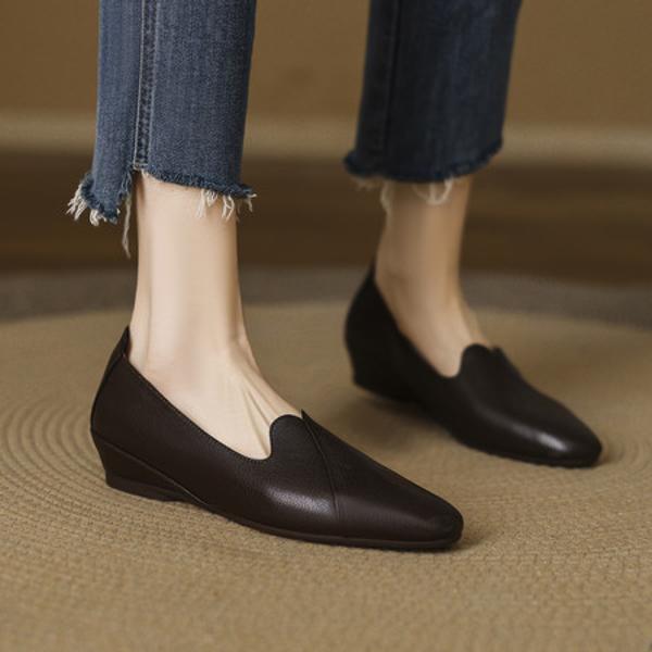 Handcrafted Genuine Leather Women's Shoes: Elegant Luxury Quality(EcqiHL-7015)