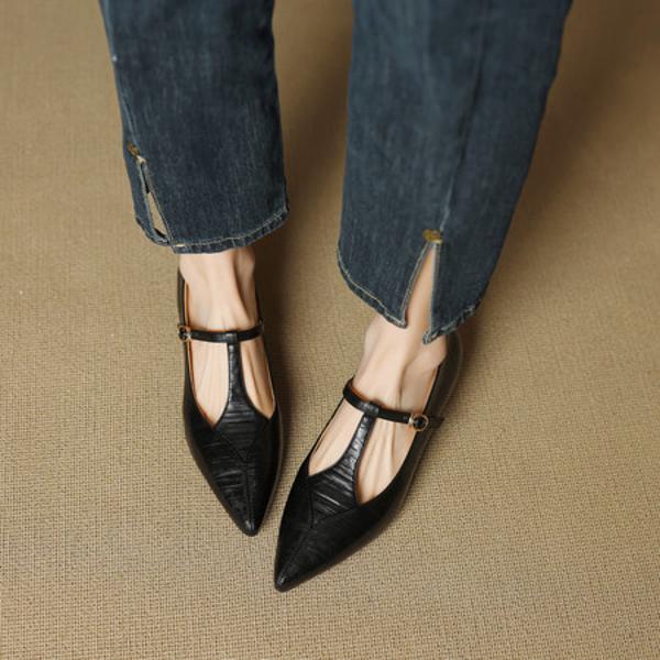 Artisanal Genuine Leather Women's Shoes: Elegance in Every Stitch(EcqiHL-7223)