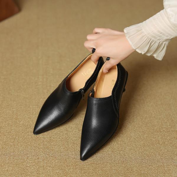 Elegant Handcrafted Leather Women’s Shoes - Luxury Craftsmanship & Quality(EcqiHL-7238-D)