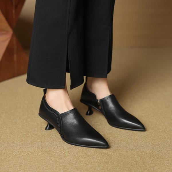 Elegant Handcrafted Leather Women’s Shoes - Luxury Craftsmanship & Quality(EcqiHL-7238-D)