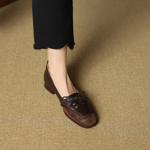 Exquisite Handcrafted Leather Women’s Shoes for Elegance(EcqiH-7176)