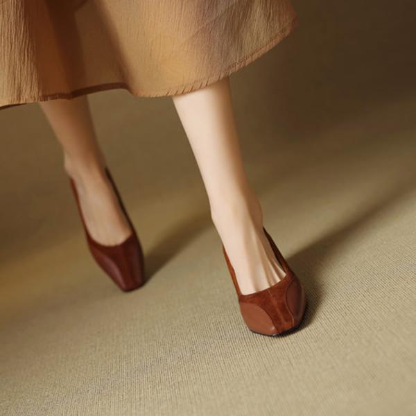 Elegant Handcrafted Leather Women's Shoes - Luxury Quality(EcqiHY-7036)