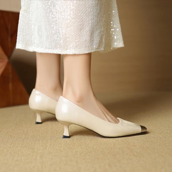 Elegant Handmade Genuine Leather Women's Shoes: Luxury Craftsmanship Awaits(EcqiHL-7225)