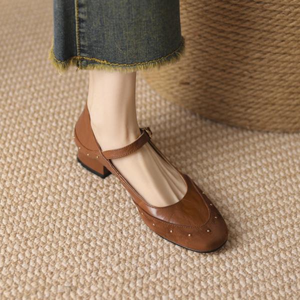 Handcrafted Leather Women's Shoes: Exquisite Craftsmanship for Elegant Luxury(EcqiHY-7065)