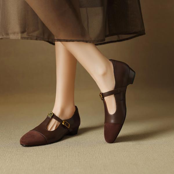 Exquisite Handcrafted Genuine Leather Women's Shoes for Luxurious Elegance(EcqiHL-7025)