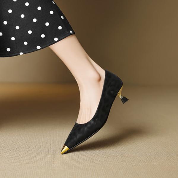 Elegant Handmade Leather Women’s Shoes: Exquisite Craftsmanship & Quality(EcqiHL-7196)