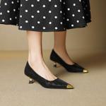 Elegant Handmade Leather Women’s Shoes: Exquisite Craftsmanship & Quality(EcqiHL-7196)