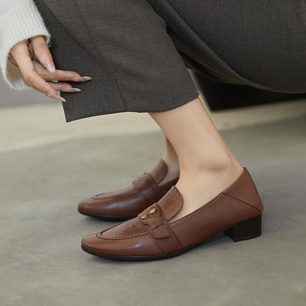 Handcrafted Genuine Leather Women's Shoes: A Fusion of Elegance and Luxurious Craftsmanship(EcqiHJ-7160)