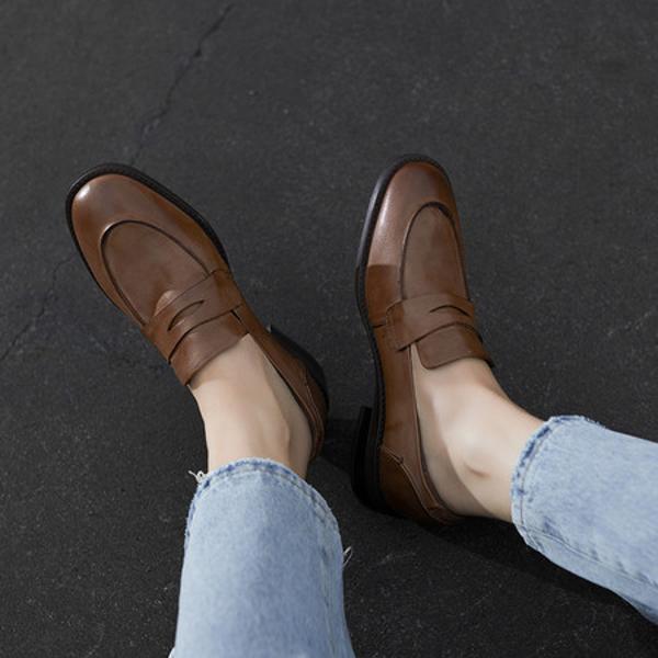 Elegant Handmade Leather Women's Shoes: Luxury Craftsmanship & Quality(EcqiHJ-7098)