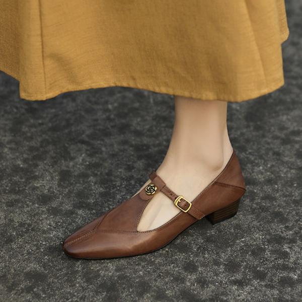 Handcrafted Luxury Leather Women's Shoes for Elegance(EcqiHJ-7122)