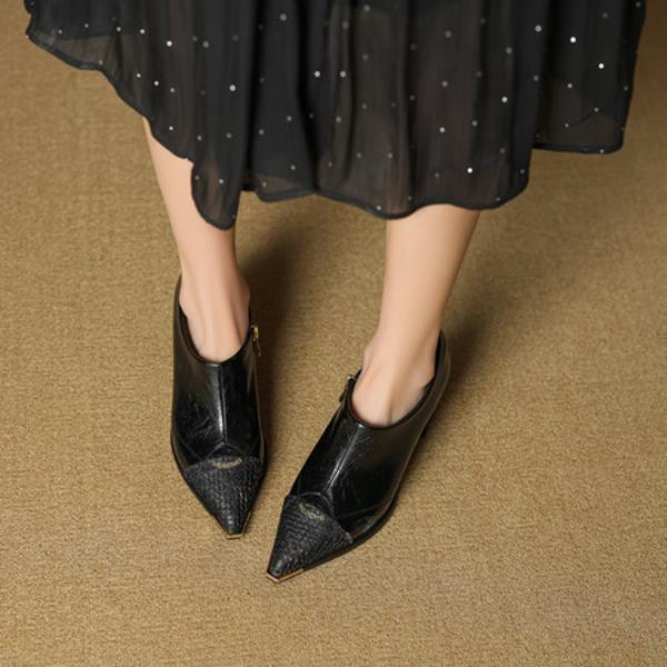 Luxurious Handcrafted Leather Women's Shoes with Exquisite Craftsmanship(EcqiH-7286)