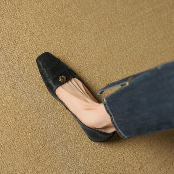 Handcrafted Luxury Leather Women's Shoes - Elegant Quality(EcqiH-7278)