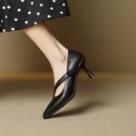 Exquisite Handcrafted Genuine Leather Women's Shoes: Elegance in Every Stitch(EcqiHL-7588)