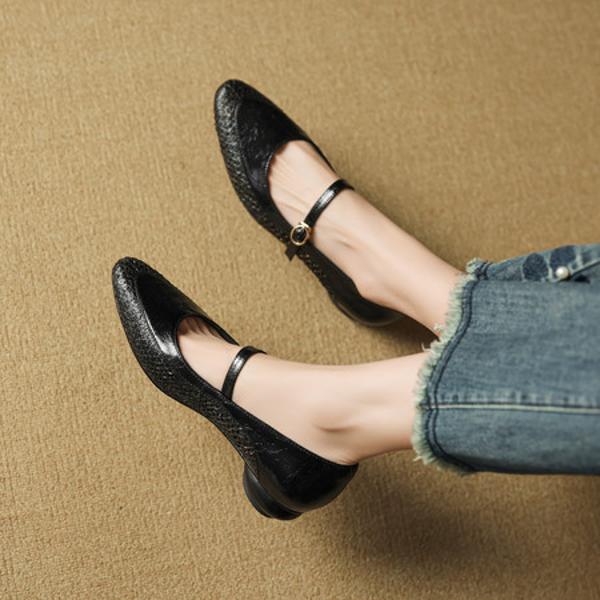 Handcrafted Luxury Genuine Leather Women's Shoes for Elegant Style(EcqiHL-7298)