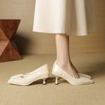 Handcrafted Genuine Leather Women's Shoes: Luxurious Elegance and Craftsmanship(EcqiHL-7589)