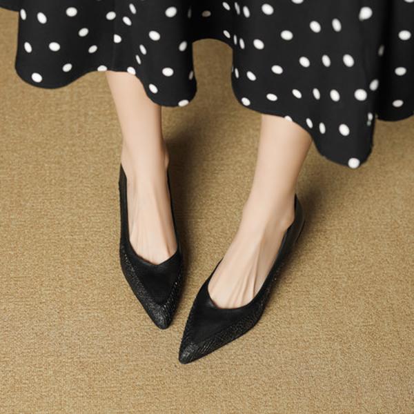 Handcrafted Genuine Leather Women's Shoes: Luxurious Elegance and Craftsmanship(EcqiHL-7589)