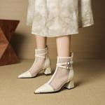 Exquisite Handcrafted Leather Shoes for Elegant Women(EcqiH-7306)