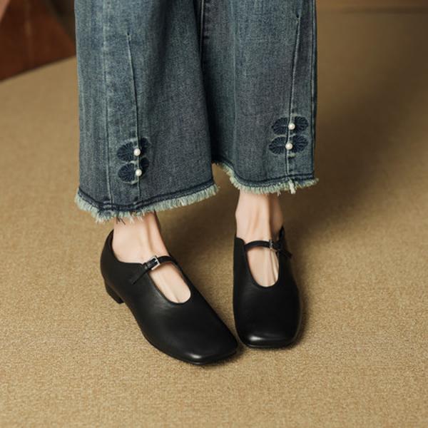 Elegant Handmade Leather Women's Shoes - Crafted for Luxury and Quality(EcqiH-7300)