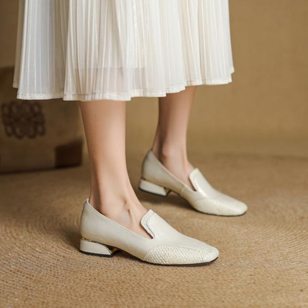 Elegant Handcrafted Genuine Leather Women's Shoes – Luxurious Artistry(EcqiH-7316)