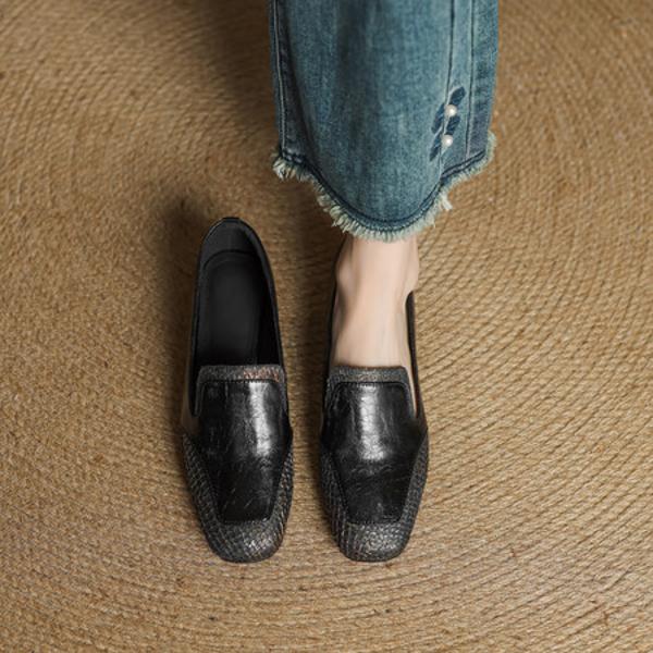 Elegant Handcrafted Genuine Leather Women's Shoes – Luxurious Artistry(EcqiH-7316)